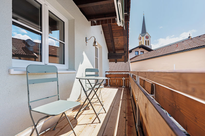 Le Bouveret - Ferienwohnungen Reinartz im Zentrum von Oberstaufen - Balkon