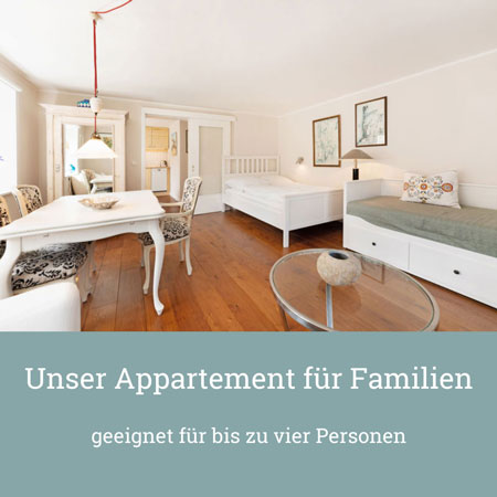 Chipp - unser Appartement für Familien; geeignet für bis zu vier Personen